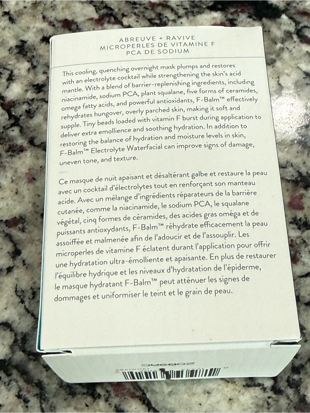 Drunk Elephant F-Balm Electrolyte Waterfacial Masque New in box!